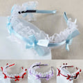 Miniatyrbilde 2 av 5: Jenter Mesh Ruffles Lace Hodeplagg Bånd Sløyfe Hodebånd Anime Cosplay Rekvisita