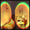 Miniatyrbilde 3 av 5: Solnedgangslampe, solnedgangslampe, 16-fargers projeksjonslampe med stativ, solnedgangaura, USB-regnbue-LED-lampe, R