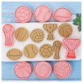 Miniatyrbilde 3 av 5: Biscuit Baking Stencils 3d Pastry Cutters Set Reusable Pressable Biscuit Stencil