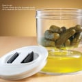 Miniatyrbild 5 av 6: Torkad-våt separation pickle jar, kök pickle timglas burk, lufttät kimchi våt-torr dispenser