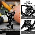 Miniatyrbillede 2 af 4: Mike Halloween Dekoration Yoga Skull Statuer, lille harpiks skulptur håndværk skelet karakteristisk modellering dekoration ornamenter til stuen, soveværelset