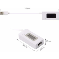 Miniatyrbild 3 av 5: Vit svans LCD-bakgrundsbelysning LCD-digital display USB-amperemeter voltmeter laddningskapacitetsdetektor detekteringstabell