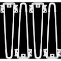 Miniatyrbild 1 av 5: Fällbara bordsben 4-pack Fällbara hårnålsbordsben 52 cm höjd Vit Högbelastning Lätt att installera Fällbart soffbord Ben