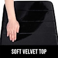 Miniatyrbilde 2 av 5: Badrumsmatta Absorberande halkfri badrumsmatta Tvättbar badrumsmatta - 50x80cm (Svart) (50*80cm, Svart)