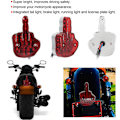 Miniatyrbild 3 av 5: 12V LED-bakljus för motorcykel, unikt bromsljus i form av ett långfinger, passar till Yamaha