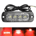 Pikkukuva 2 / 5: 4 Led 12-24v Auton Ajoneuvon Kuorma-auton Strobe-vilkku Sivuvaroitus Varoituslamppu