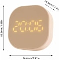 Miniatyrbild 2 av 5: Bordsur elektronisk väckarklocka söt digital väckarklocka för vardagsrumsdekoration (färg: rosa)