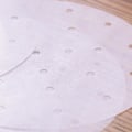 Miniatyrbild 4 av 5: Piao Bremerluft 100 st Dim Sum-papper 23 cm som bas för bambuångare, varmluftsfritöser, ångkokare Airfryer-foder, non-stick-belagt, runt bakplåtspapper Perfora
