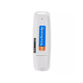 Miniatyrbild 1 av 5: Portabel Uppladdningsbar U-Disk USB Digital Ljudröstinspelare Mini Diktafon Aktiverad Inspelare -W（Vit）