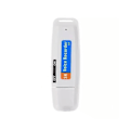Miniatyrbilde 1 av 5: Bærbar oppladbar U-disk USB digital lydopptaker Mini diktafon aktivert opptaker -W（Hvit）