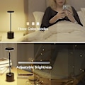 Miniatyrbillede 5 af 5: Sunrain trådløse bordlamper, Hapfish 8000mah genopladelig LED-bordlampe med fjernbetjening, 3 farvetilstande, moderne batteridrevne lamper til soveværelse