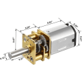 Miniatyrbild 4 av 5: Mikromotor med hastighetsreducering DC 6V 50rpm med helt metallväxellåda 0,18A elektrisk växellådsmotor med 2 terminaler för DIY Rc1pc