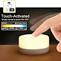 Miniatyrbillede 2 af 5: Baby natlampe, genopladelig mini touch-lampe, trådløs LED-børnelampe, bærbar ammelampe til sengen, dæmpbar soveværelseslampe