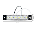 Miniatyrbillede 2 af 2: 10 stk. Blå 12v,6 Led Side Markør Indikator Lys Lastbil Trailer Bus