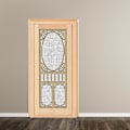 Miniatyrbild 3 av 5: 1:12 Trä Mini Dockhus Tillbehör Trä Ihålig Dörr Modell För Dockor