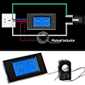 Miniatyrbild 2 av 5: LCD-display digital multimeter, amperemätare, voltmeter, ström, spänning, effekt, energi