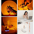 Miniatyrbild 4 av 5: Solnedgångsprojektor LED Mood Night Light Sunset Mood Light (Vit)