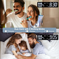 Miniatyrbild 3 av 7: Snooze-timer elektronisk väckarklocka med 8 belysningslägen