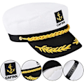 Miniatyrbillede 5 af 5: Justerbar sømandshat Justerbar kaptajnshat Cosplay sømandsskib Kaptajnshat til sømand flåde marine admiral
