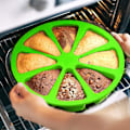 Miniatyrbillede 4 af 5: 2 stk. silikone kagesconeform, trekant 8 hulrum pizzakageform, indvendig diameter 4 tommer kageform diy køkken bageforme (grøn)