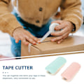 Miniatyrbillede 2 af 4: 2 stk. praktiske tape dispensere tape skærere plast kontor tape skæreklemmer