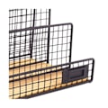 Miniatyrbillede 2 af 5: Skrivebordsreol Studerende Bogreol Kontoropbevaringsreol Sengebord (Sort)