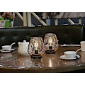Miniatyrbild 3 av 5: Set med 2 metallbur bordslampa batteridriven sladdlös accentljus med LED Edison-stil glödlampa för sovrum, hem, bröllop, fest, uteplats, inomhus