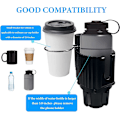 Miniatyrbillede 3 af 5: Bilkopholder Udvider Adapter Med Telefonholder (justerbar), Dobbelt Bilkopholder Organizer Passer Til 2,5\"-3,8\" Diameter 18-40 Oz Flasker, Krus, Stor