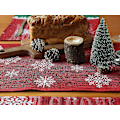 Miniatyrbillede 4 af 5: Julebordløber Snemand Broderet Bordløber Jul Linned Borddekoration