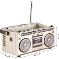 Miniatyrbild 3 av 4: Kreativ blomkruka retro radioformad prydnad blomkruka multifunktionell krukväxt hartshantverk personlig heminredning (a)