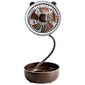 Miniatyrbillede 1 af 4: Sammenklappelig opbevarings-LED-lys bærbar USB-ventilator skrivebordsvæglampe nattelys (brun)