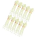 Miniatyrbilde 4 av 5: 10 stk blekksprut fiske lokke slitesterk robust glødende lysende naturtro myk silikon blekksprut agn 6,5 cm