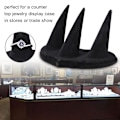 Miniatyrbillede 4 af 5: Sort Finger Display Ring Holder Showcase Stand Smykker Ringe Organizer (3 Fingre)