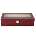 Miniatyrbild 1 av 5: 6 Fack Trä Klockförvaring Väska Display Box Hållare Organizer
