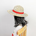 Miniatyrbillede 3 af 3: One Piece Luffy Cosplay Halmhat（35cm）