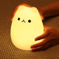 Natlampe Touch Sensor Kat Silikone Dyr Lys Farverig Barn Sovende Kreativ Soveværelse Skrivebord Dekor Lampe