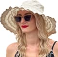 Miniatyrbilde 1 av 4: Kvinners Vintage Strand Solhatt Foldbar
