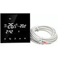 Miniatyrbild 2 av 5: Programmerbar elektrisk termostat Smart digital rums termostat med glas pekskärm 230V 16A Svart