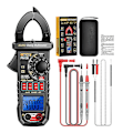 Miniatyrbillede 1 af 5: Clamp Meter Digital Multimeter Strøm 4000counts Amperemåler Spændingstester（Sort）