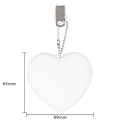 Miniatyrbillede 2 af 5: Punge lys sensor håndtaske LED lys hjerteform pung lys (1 stk, hvid)