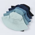 Miniatyrbillede 3 af 4: Solhat, Dame Bucket Solhat, Foldbar Udendørs Hurtigtørrende Hat, Vind- og Uv-resistent Hat (sort)（lyseblå）