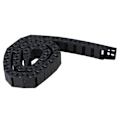 Miniatyrbillede 2 af 3: Semi-lukket kabelkæde i plast, trækkæde, ledningsholder, sort, 15 x 30 mm, R28