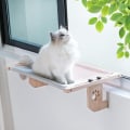 Miniatyrbilde 1 av 5: Katt vindushengekøye, katt vindus seng stol, enkel å justere, egnet for vinduer og skap, grå rosa