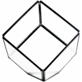 Miniatyrbild 4 av 5: Glasblomkruka med geometriska glasbitar för terrarium heminredning köttig växtblomkruka - Koppar longziming