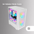 Miniatyrbild 3 av 4: Gaming Chassi - Mars Gaming - MC-VORTEX - MicroATX - Härdat Glas - 3 FRGB 120mm Fläktar