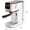 Miniatyrbillede 4 af 6: Espresso maskine 3 i 1 - DOMO - DO746K - 1350 W - 20 Bar - Hvid / Rosa