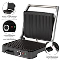 Miniatyrbillede 4 af 6: Grill og Panini - Clatronic - KG 3487 - 2000 W - Justerbar Termostat - Let Rengøring