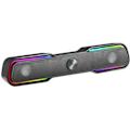 Miniatyrbillede 1 af 4: Mars Gaming MSBX Black soundbar - Bluetooth 5.0 + Jack 3.5 - DSP Sound 10W - Dynamisk RGB-belysning Svart