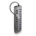 Miniatyrbillede 1 af 5: USB 3.0 Hub - NGS - IHUB 10 - 10 porte - 5 Gbps - Plug & Play - Sort