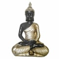 Miniatyrbillede 1 af 3: dekorativ gylden Buda-harpiksfigur (31 x 22 x 49 cm)